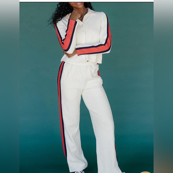 Roolee Pants - ROOLEE The Baseline Wide Leg Pants in Ivory - Size S